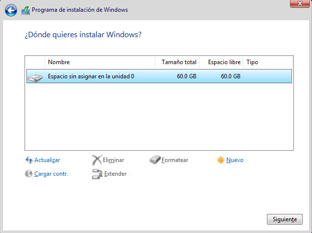 discos disponibles windows