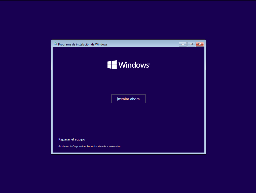 instalacion windows 10